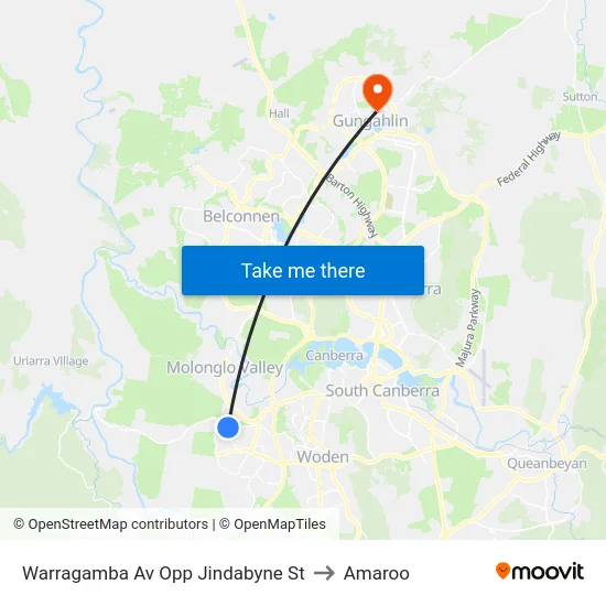 Warragamba Av Opp Jindabyne St to Amaroo map