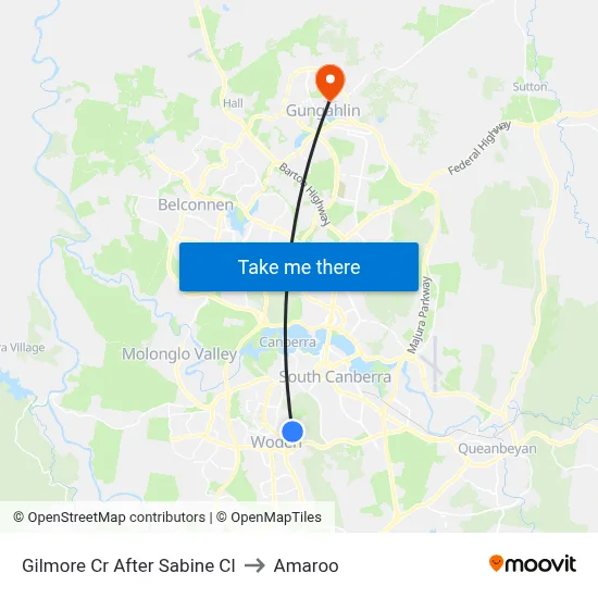 Gilmore Cr After Sabine Cl to Amaroo map