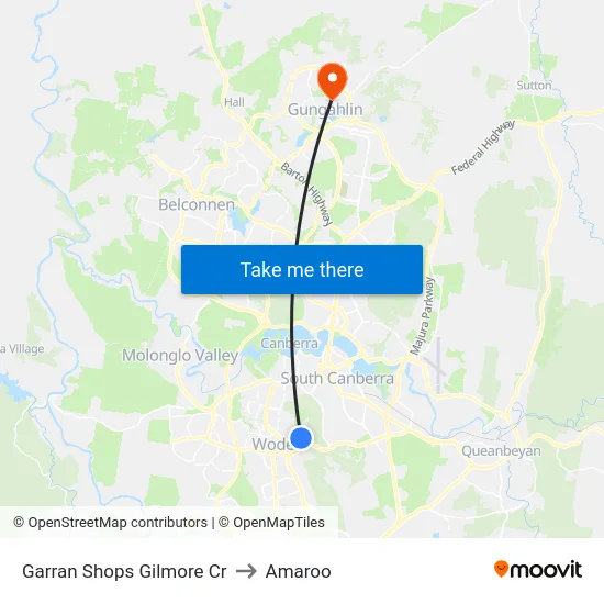 Garran Shops Gilmore Cr to Amaroo map