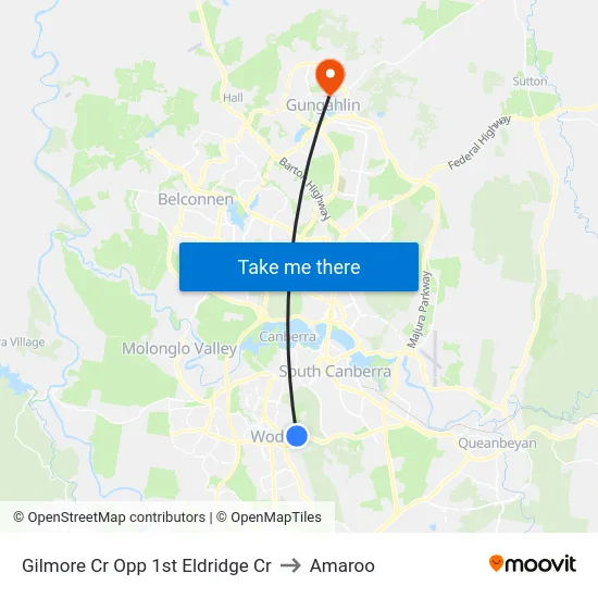 Gilmore Cr Opp 1st Eldridge Cr to Amaroo map
