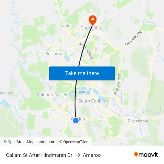 Callam St After Hindmarsh Dr to Amaroo map