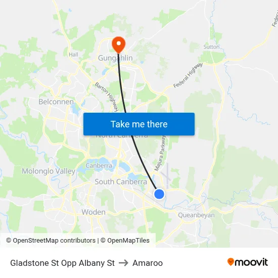 Gladstone St Opp Albany St to Amaroo map