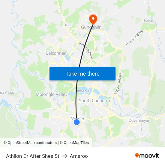 Athllon Dr After Shea St to Amaroo map