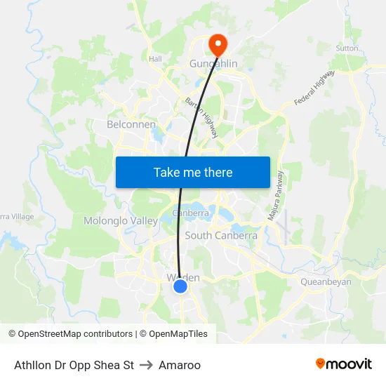 Athllon Dr Opp Shea St to Amaroo map