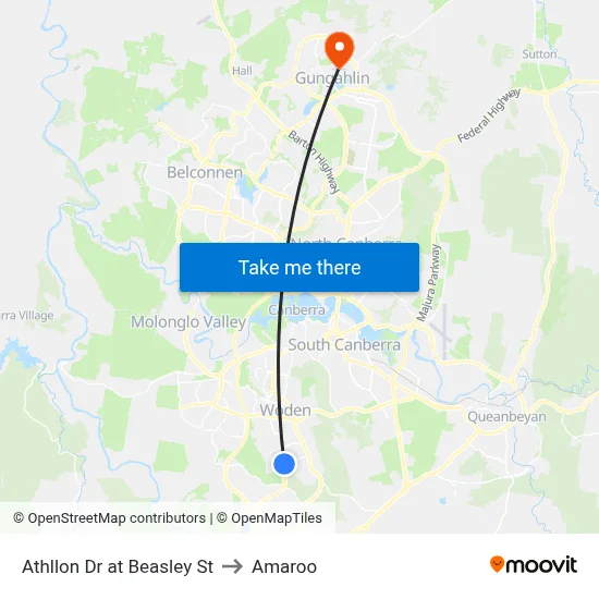 Athllon Dr at Beasley St to Amaroo map