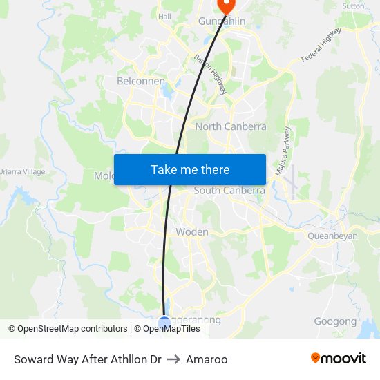 Soward Way After Athllon Dr to Amaroo map