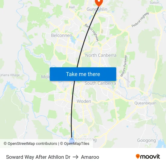Soward Way After Athllon Dr to Amaroo map