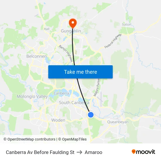 Canberra Av Before Faulding St to Amaroo map