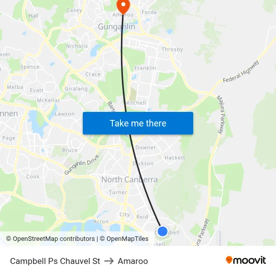 Campbell Ps Chauvel St to Amaroo map