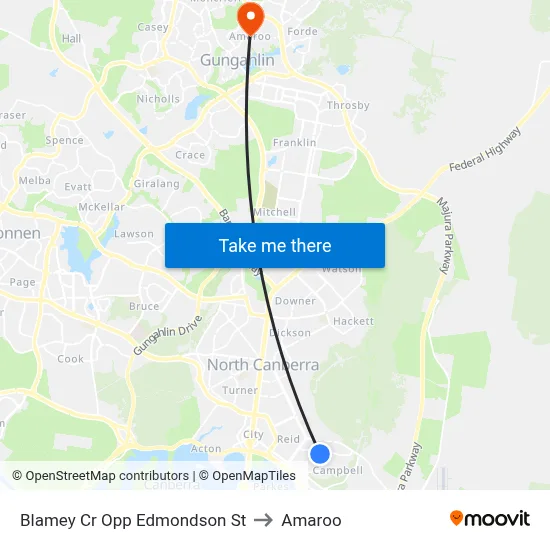 Blamey Cr Opp Edmondson St to Amaroo map
