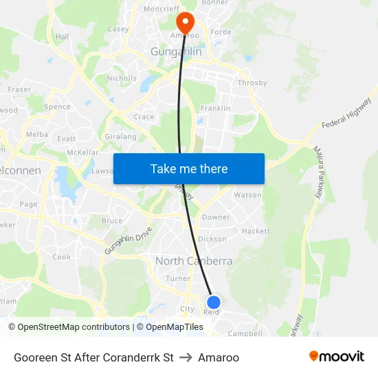 Gooreen St After Coranderrk St to Amaroo map