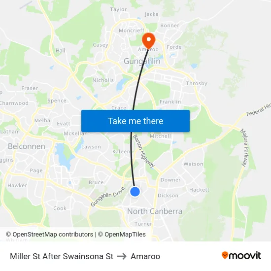 Miller St After Swainsona St to Amaroo map