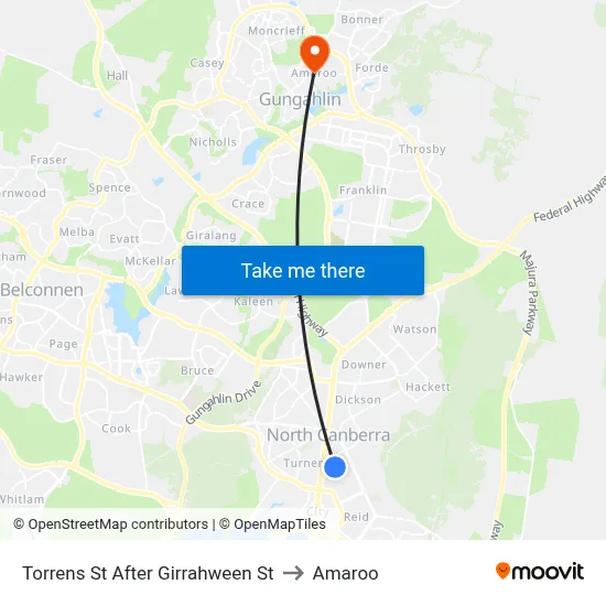 Torrens St After Girrahween St to Amaroo map