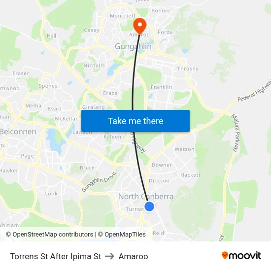 Torrens St After Ipima St to Amaroo map