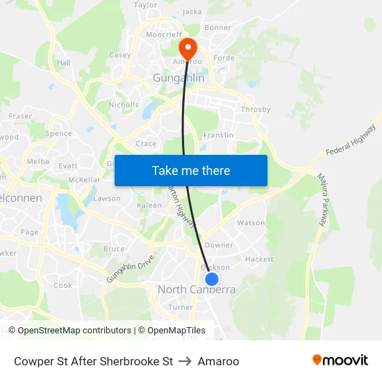 Cowper St After Sherbrooke St to Amaroo map
