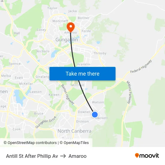 Antill St After Phillip Av to Amaroo map
