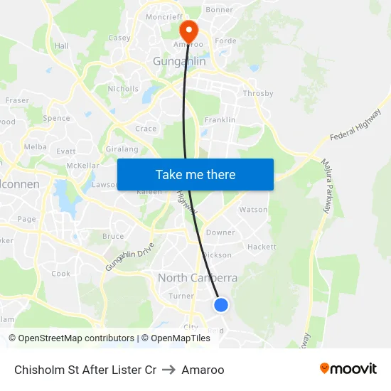 Chisholm St After Lister Cr to Amaroo map