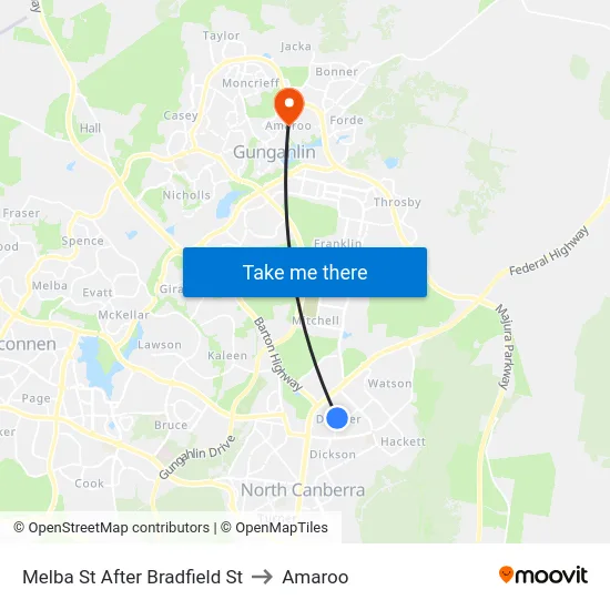 Melba St After Bradfield St to Amaroo map