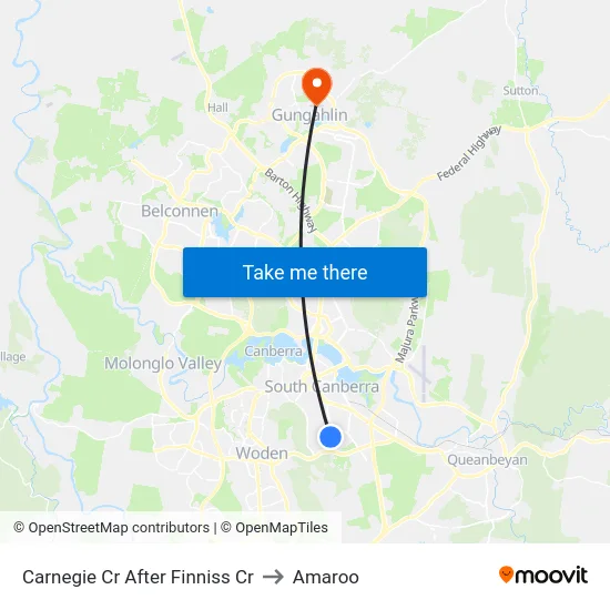 Carnegie Cr After Finniss Cr to Amaroo map