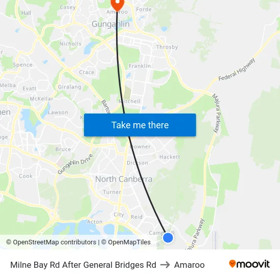 Milne Bay Rd After General Bridges Rd to Amaroo map