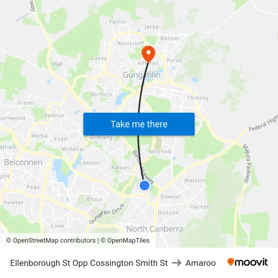 Ellenborough St Opp Cossington Smith St to Amaroo map