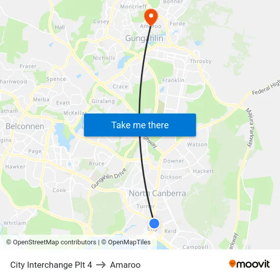 City Interchange Plt 4 to Amaroo map