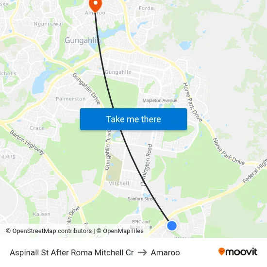 Aspinall St After Roma Mitchell Cr to Amaroo map