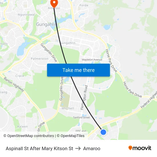 Aspinall St After Mary Kitson St to Amaroo map