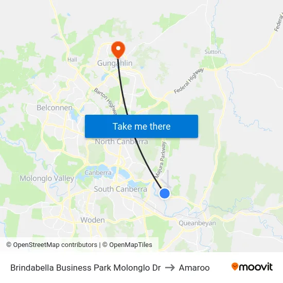 Brindabella Business Park Molonglo Dr to Amaroo map