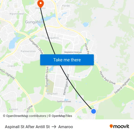 Aspinall St After Antill St to Amaroo map