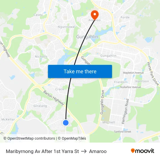 Maribyrnong Av After 1st Yarra St to Amaroo map