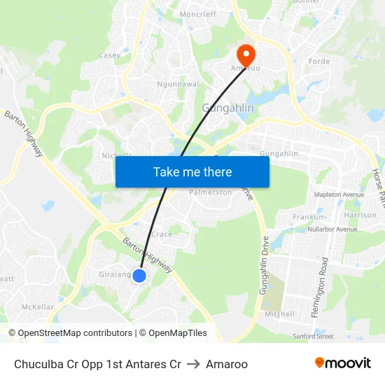 Chuculba Cr Opp 1st Antares Cr to Amaroo map