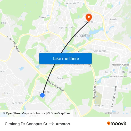 Giralang Ps Canopus Cr to Amaroo map