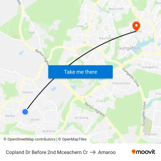 Copland Dr Before 2nd Mceachern Cr to Amaroo map