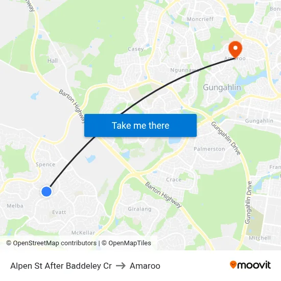 Alpen St After Baddeley Cr to Amaroo map
