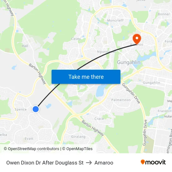 Owen Dixon Dr After Douglass St to Amaroo map
