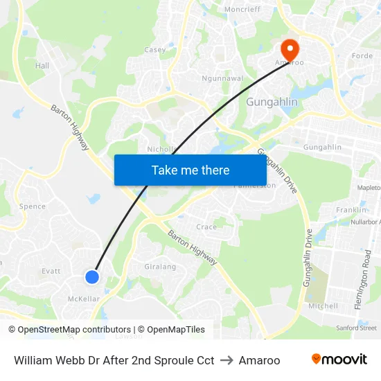 William Webb Dr After 2nd Sproule Cct to Amaroo map