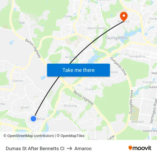 Dumas St After Bennetts Cl to Amaroo map