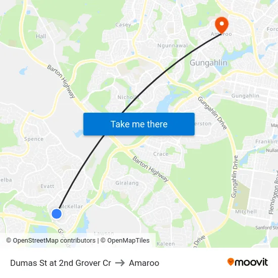 Dumas St at 2nd Grover Cr to Amaroo map