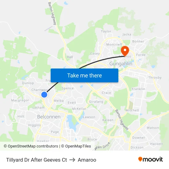 Tillyard Dr After Geeves Ct to Amaroo map