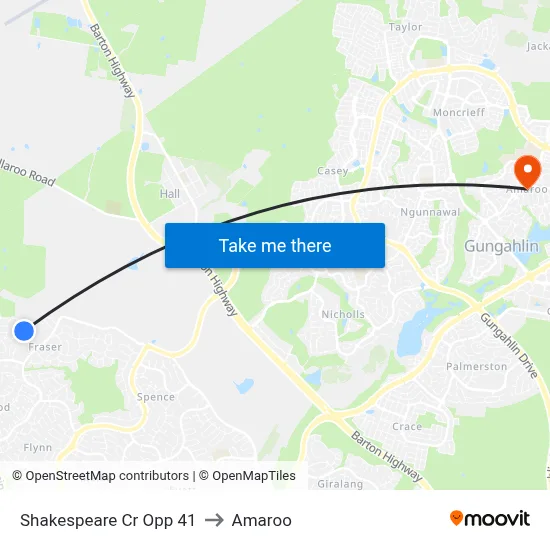 Shakespeare Cr Opp 41 to Amaroo map