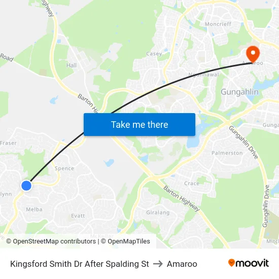 Kingsford Smith Dr After Spalding St to Amaroo map