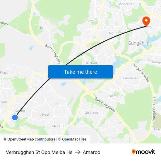 Verbrugghen St Opp Melba Hs to Amaroo map
