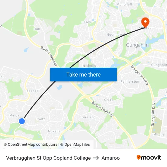 Verbrugghen St Opp Copland College to Amaroo map