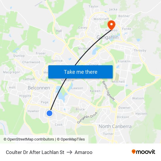 Coulter Dr After Lachlan St to Amaroo map