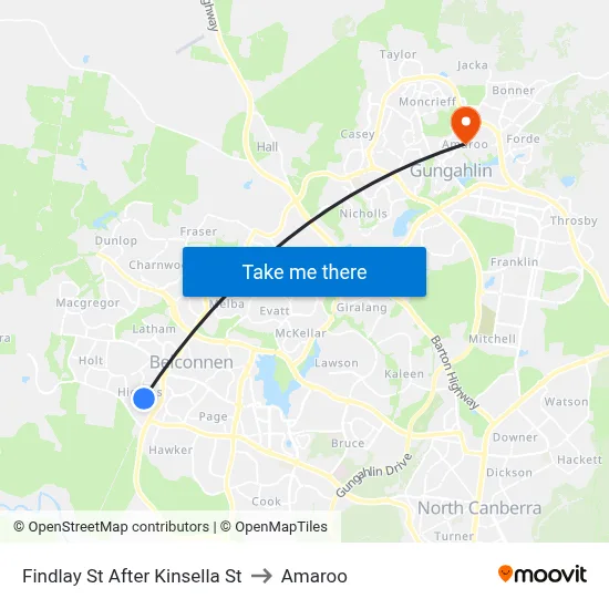 Findlay St After Kinsella St to Amaroo map