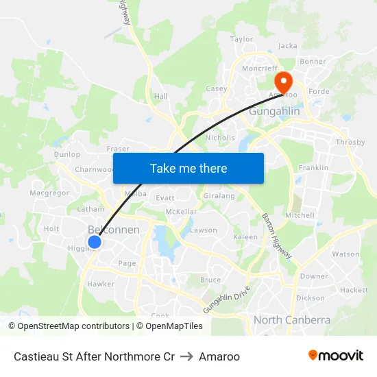 Castieau St After Northmore Cr to Amaroo map