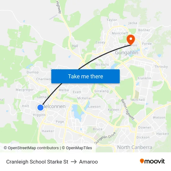 Cranleigh School Starke St to Amaroo map