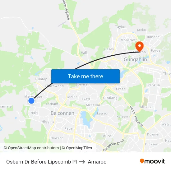 Osburn Dr Before Lipscomb Pl to Amaroo map