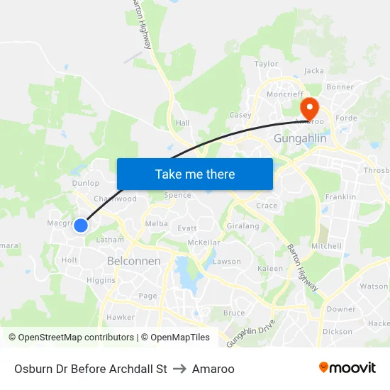 Osburn Dr Before Archdall St to Amaroo map